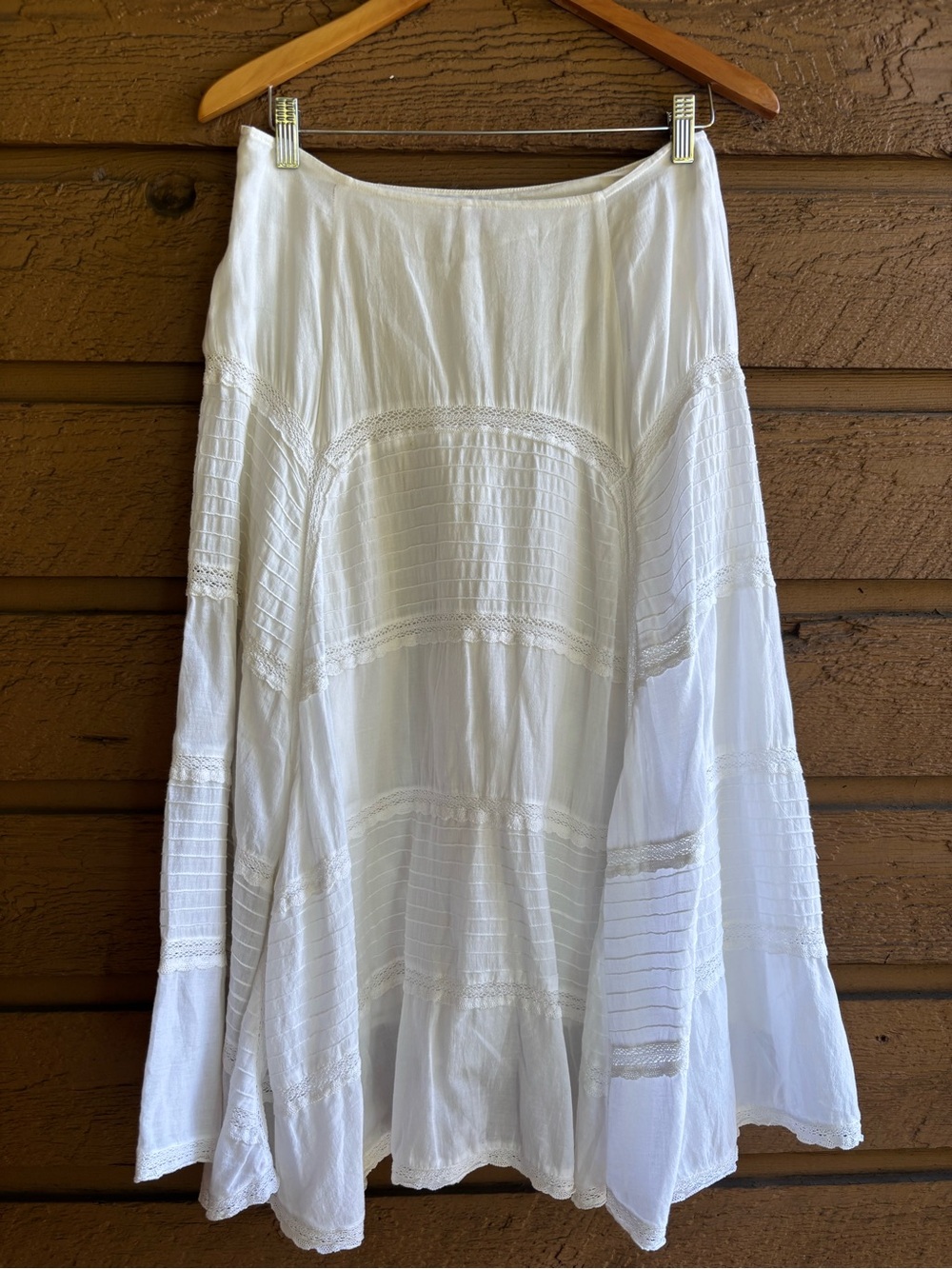 Phase Eight White Women's 100% Cotton Boho Tiered Skirt